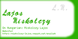 lajos miskolczy business card